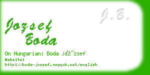 jozsef boda business card